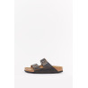 BIRKENSTOCK FADED KHAKI ARIZONA REGULAR SOFT FOOTBED OILED LEATHER SANDALS